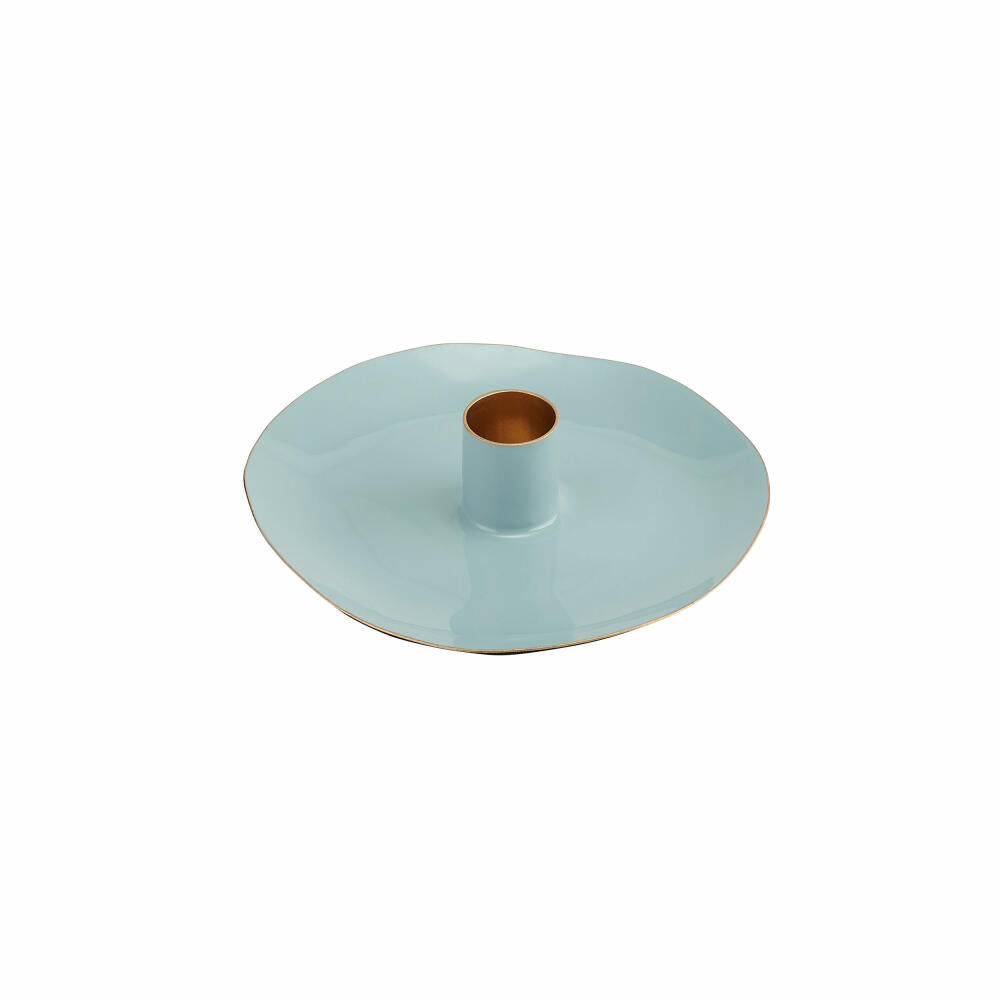 Gift Company Elektra Kerzenhalter, Rund, Kerzenständer, Kerzen Halter, Eisen, Pastellblau, Ø 13.3 cm, 1093201078