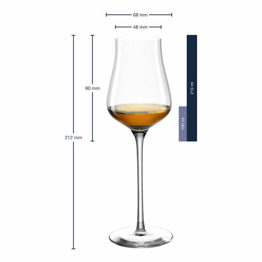 Leonardo Grappaglas Brunelli, Schnapsglas für Grappa, Kristallglas, klar, 210 ml, 066413