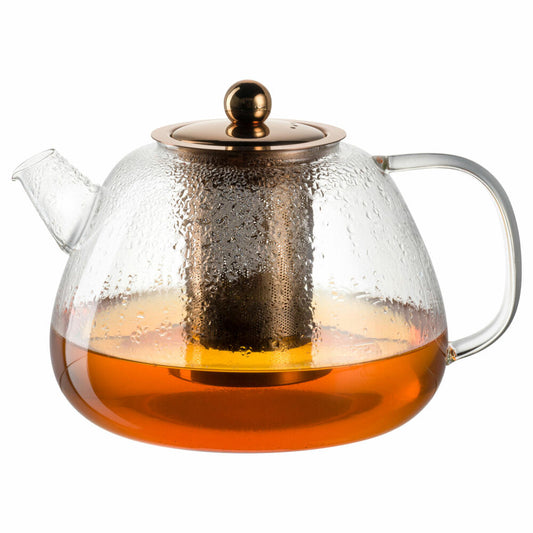 Leonardo Teekanne Tè per Te, Kanne mit Siebeinsatz, Glas, Metall, Klar, 1.5 L, 077384