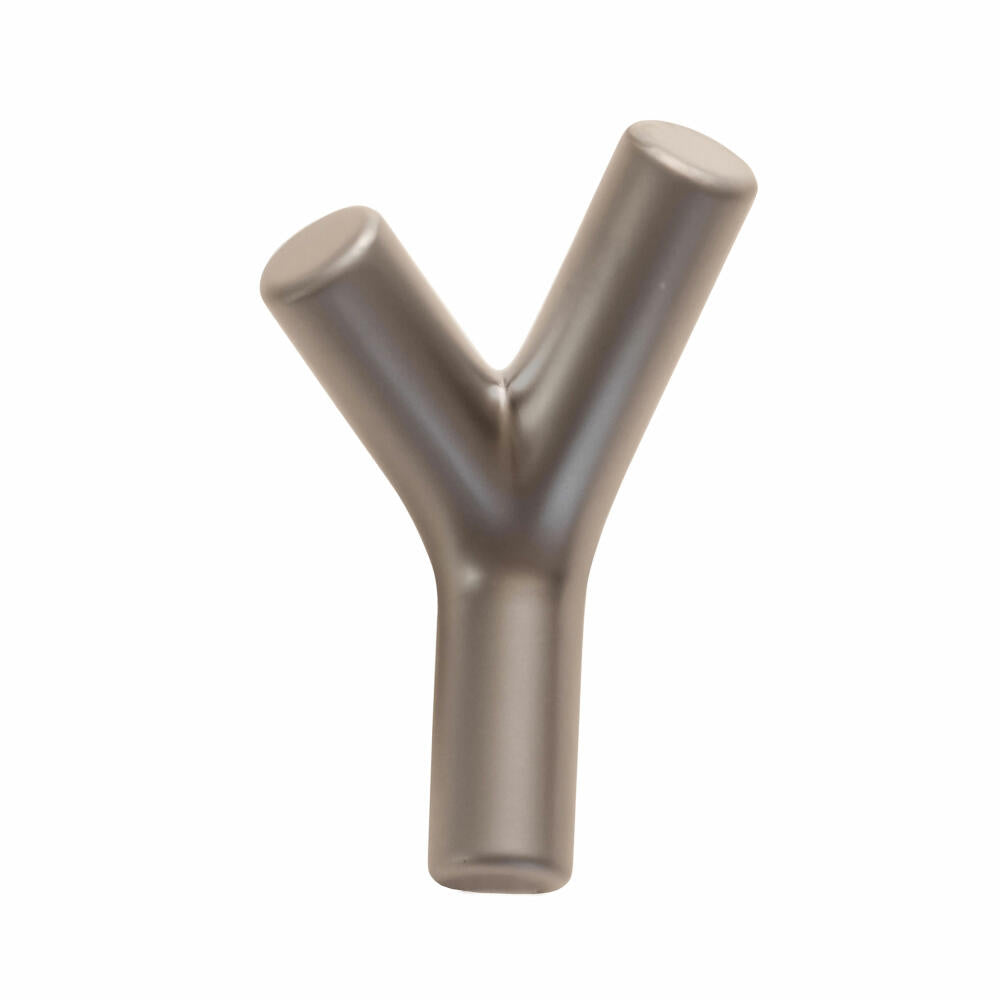 Authentics Wardrope wall hooks set of 2, coat hooks, zamak, matt chrome, 8085033