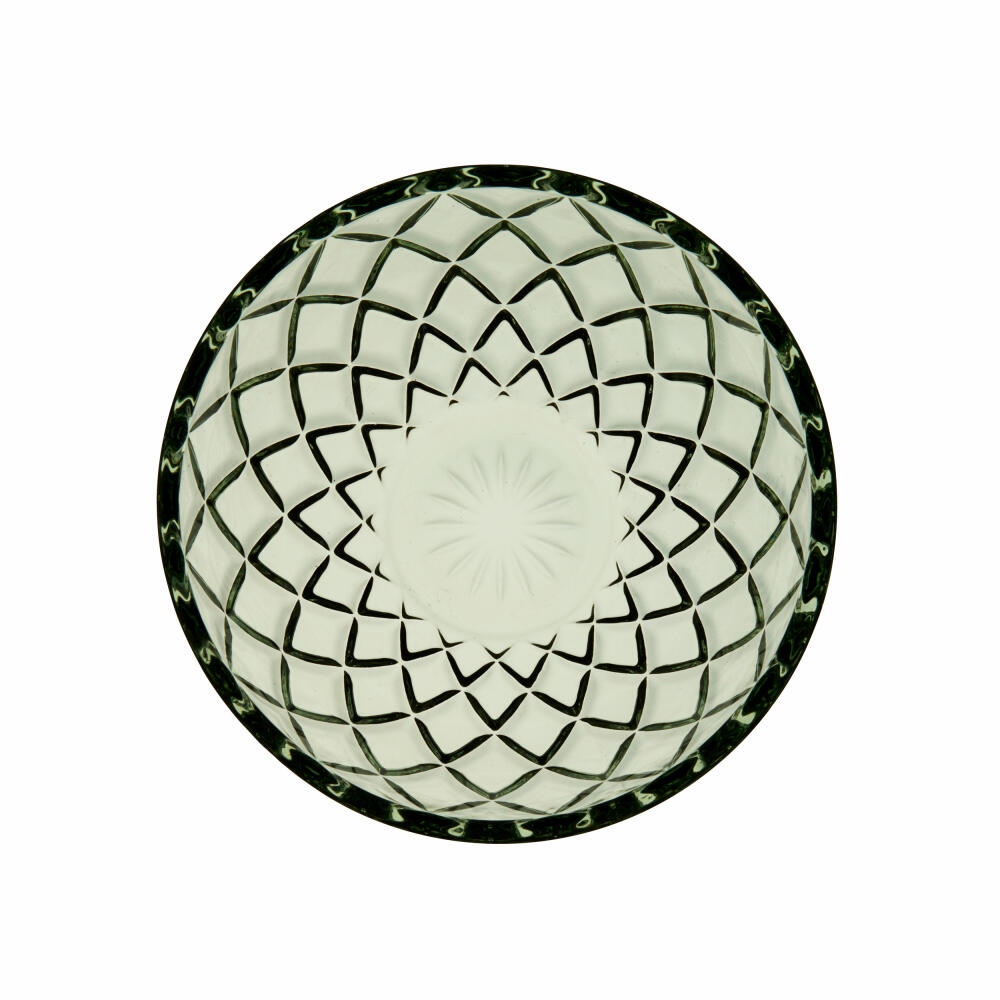 Lyngby Glas Schale Sorrento 4er Set, Schälchen, Servierschale, Glas, Grün, 12 cm, 29031