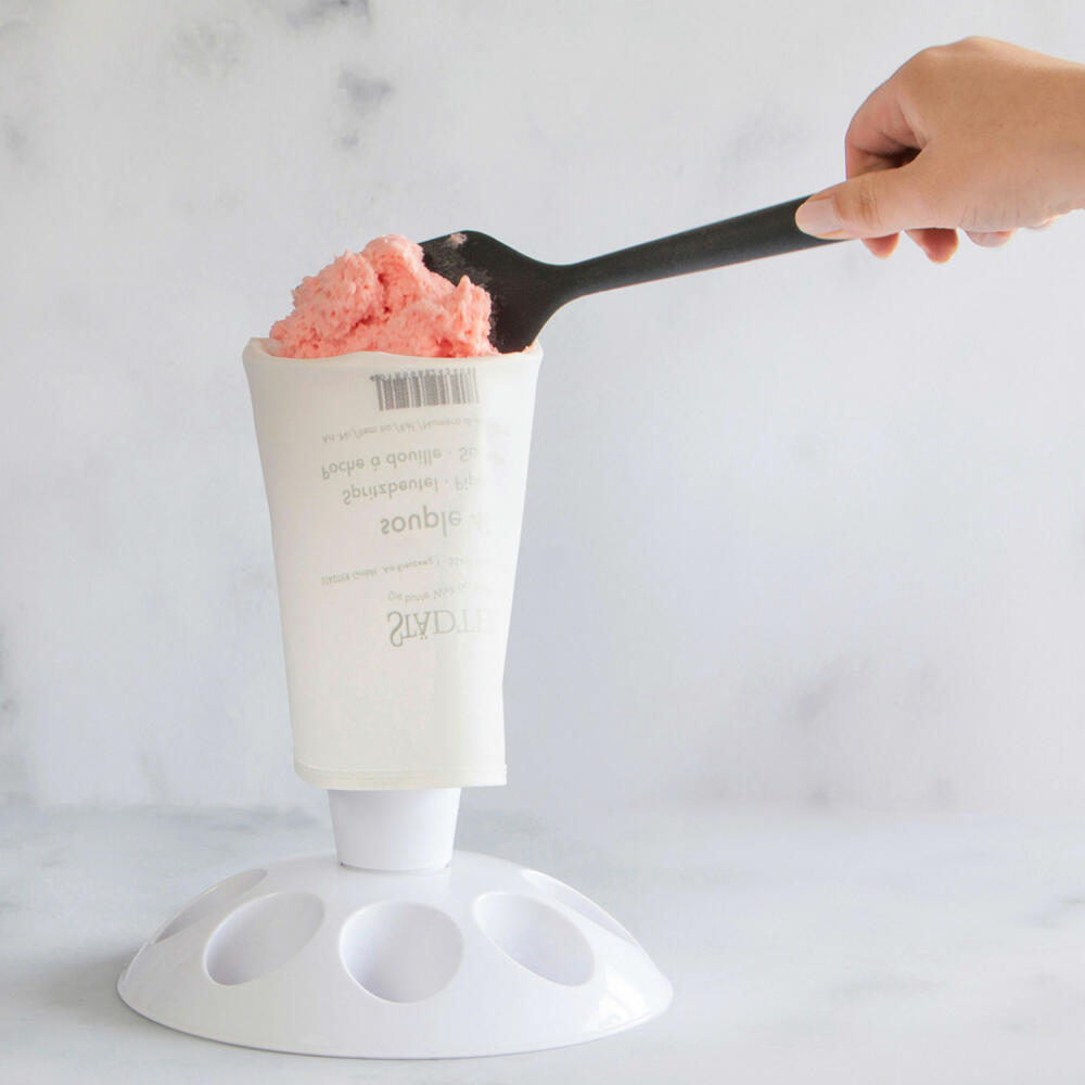 Städter Absetzständer für Spritzbeutel und Tüllen, 2-tlg., Spritzbeutelständer, Ständer, Halter, Kunststoff, H 23 cm, 551039