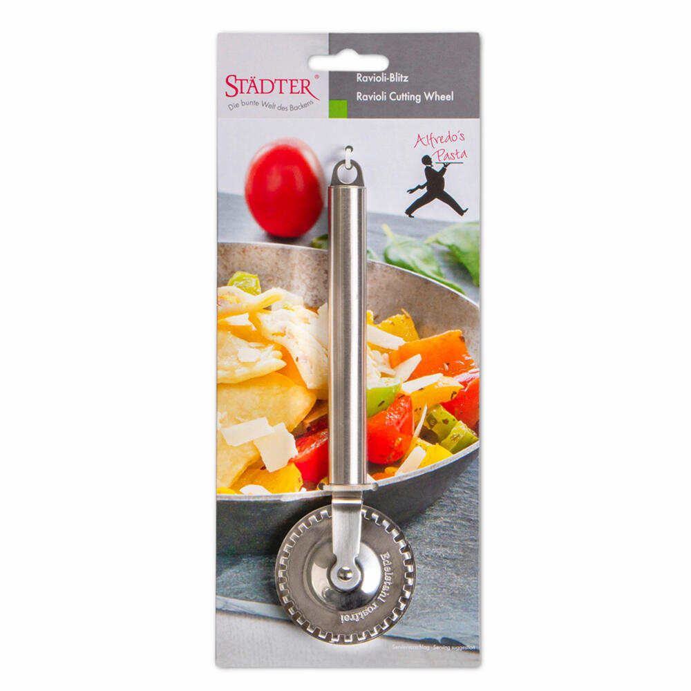 Städter Alfredos Pasta Ravioli-Blitz, Ravioli-Roller, Raviolischneider, Teigtaschen Schneider, Edelstahl, 508002