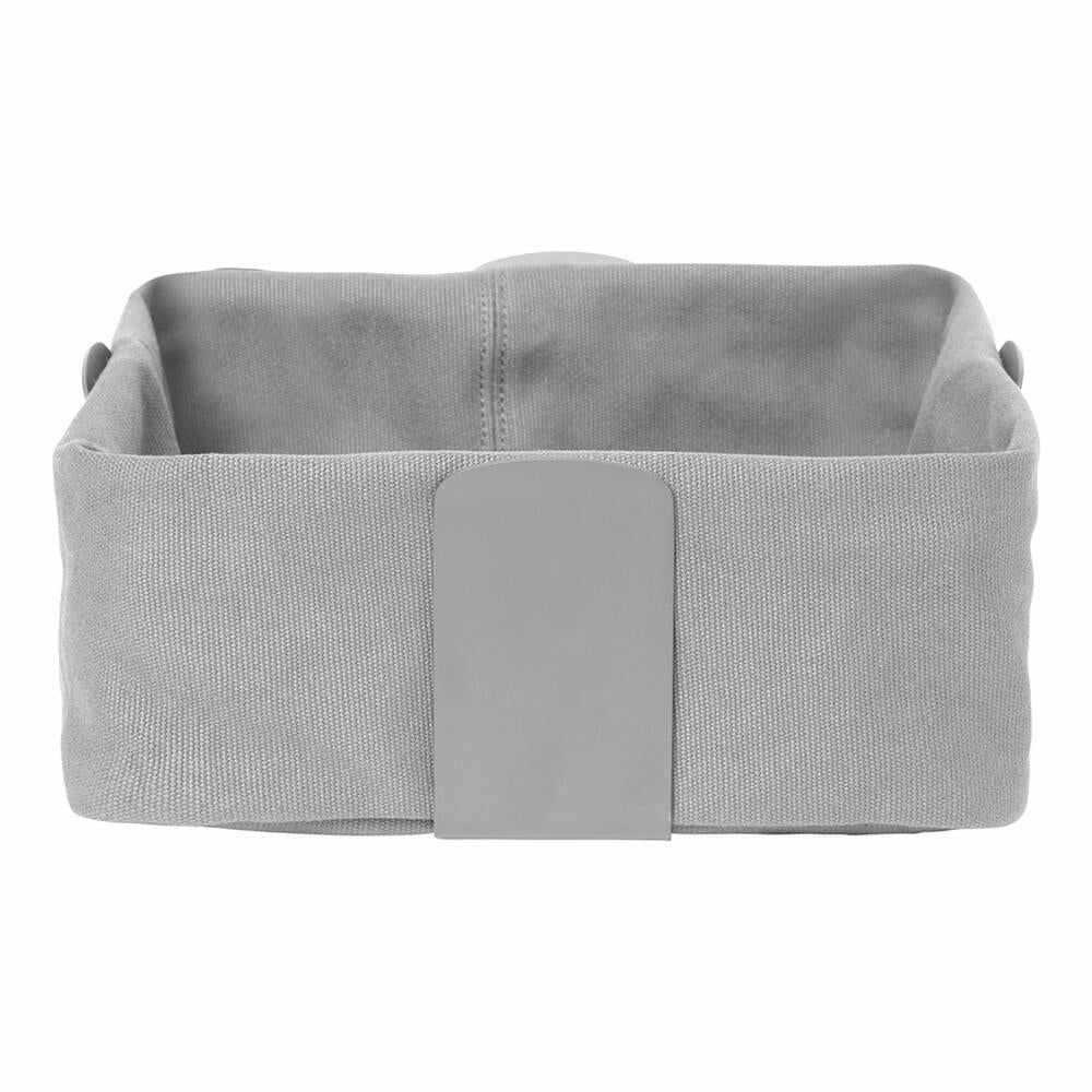 Blomus bread basket Desa L, fabric bag in steel frame, bread container, powder-coated steel, cotton, sharkskin, 26 x 26 cm, 64205