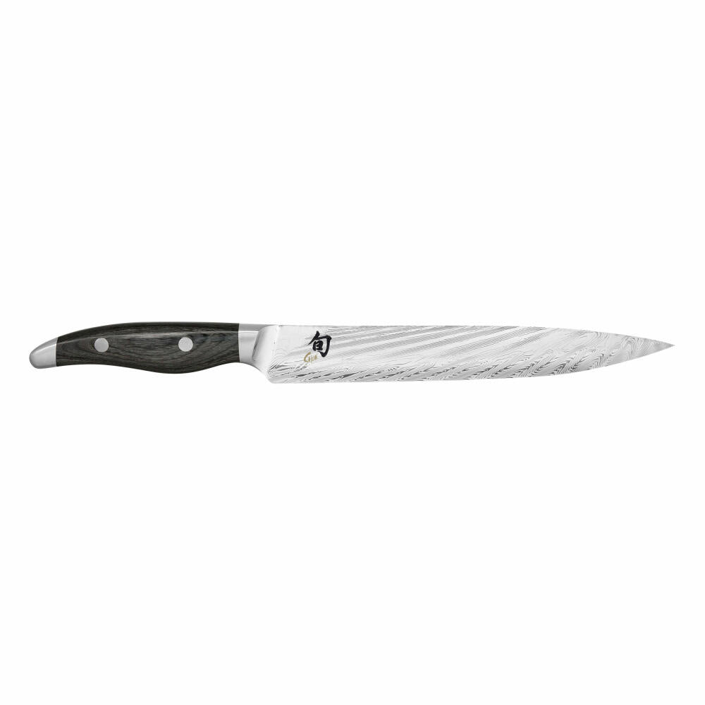 Kai Messer Shun Nagare ham knife, meat knife, kitchen knife, knife, 23 cm, Damascus steel, NDC-0704