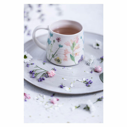 Maxwell & Williams Becher Tuberose Meadow, Tasse, Kaffeetasse, Porzellan, Bunt, 380 ml, DI0354