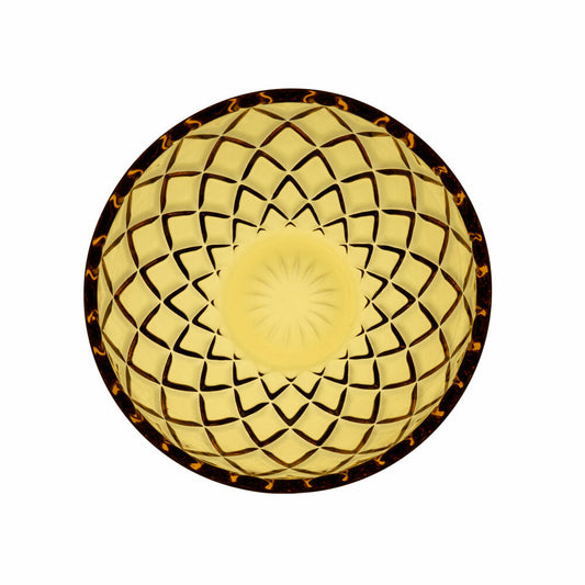 Lyngby Glas Schale Sorrento 4er Set, Schälchen, Servierschale, Glas, Amber, 12 cm, 29030