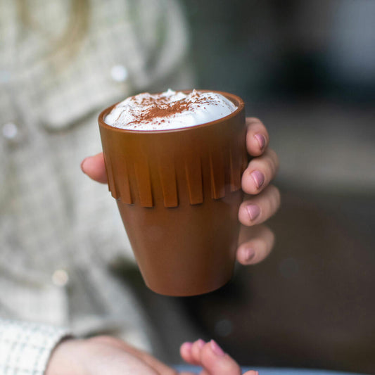 Koziol Becher Cappuccino Connect, Coffee Mug, Cup, Coffee Cup, Thermoplastic, Organic Deep Blue, 300 ml, 4080675