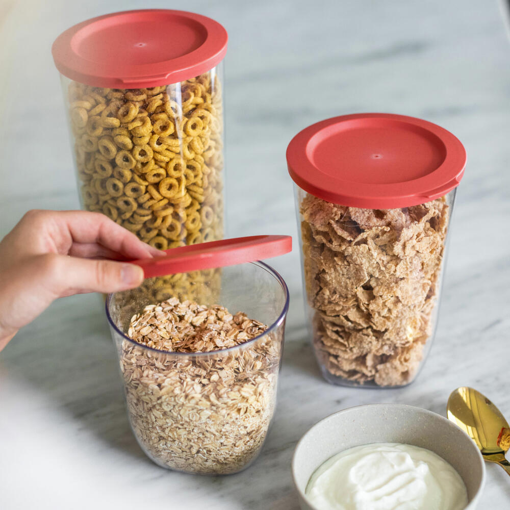 Koziol storage container Connect Dry Storage L, airtight storage container, plastic, Nature Coral, 2 L, 4063704