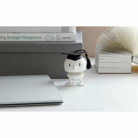 Hoptimist Small IQ Bumble, Wackelfigur, Wackel Figur, Dekoidee, Dekoration, Weiß, 26156