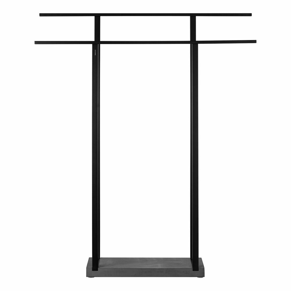 Blomus Handtuchständer Menoto, Handtuchhalter, Edelstahl poliert, PolyStone, Black, 90 cm, 66310