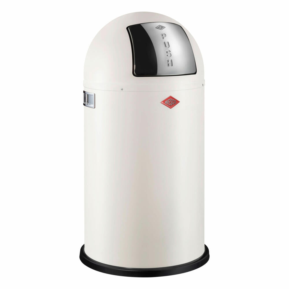 Wesco Abfallsammler Pushboy, Mülleimer, Abfalleimer, Stahlblech, Sand matt, 50 L, 175831-87