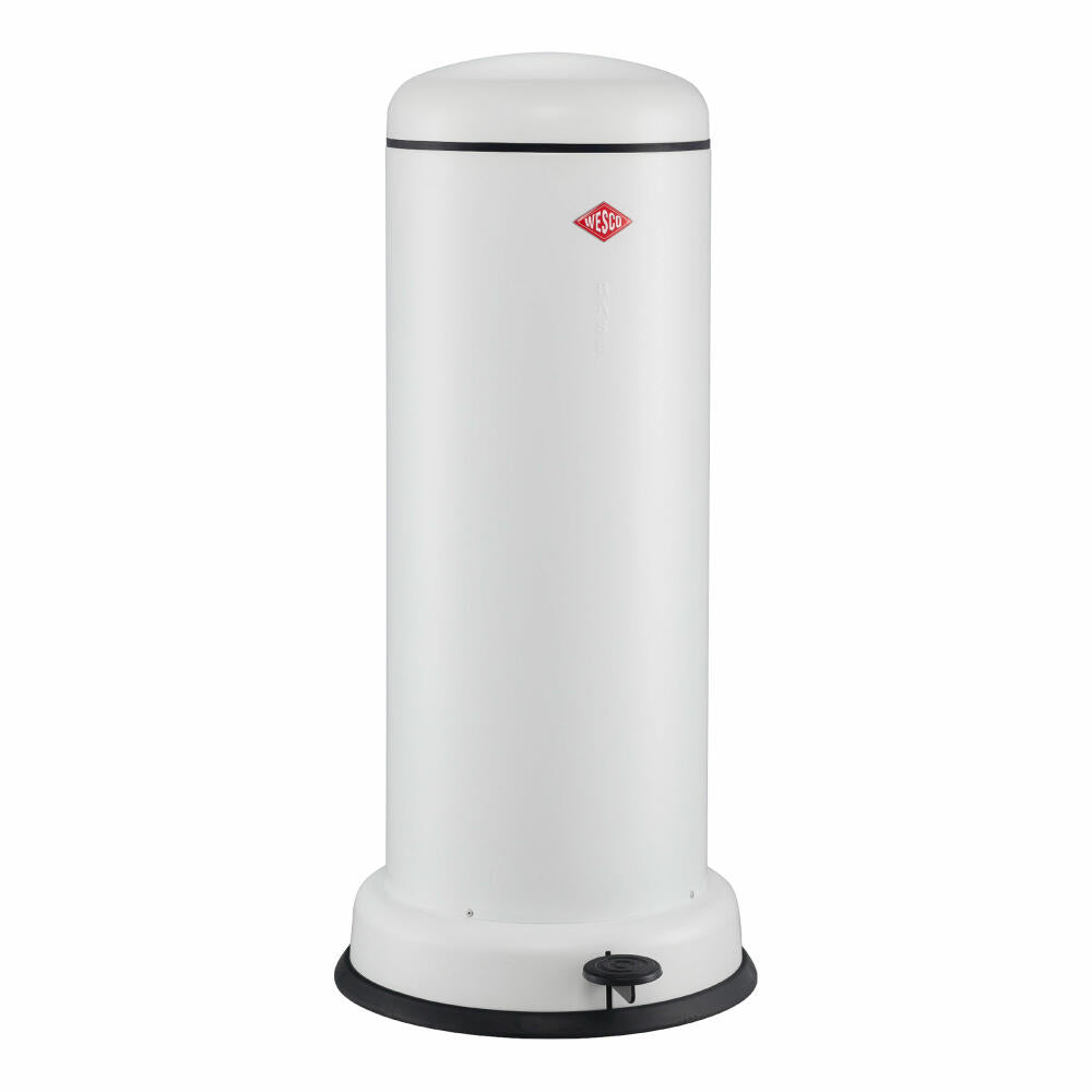 Wesco Baseboy 30 pedal bin, waste bin, trash can, sheet steel, matt white, 30 L, 134731-74