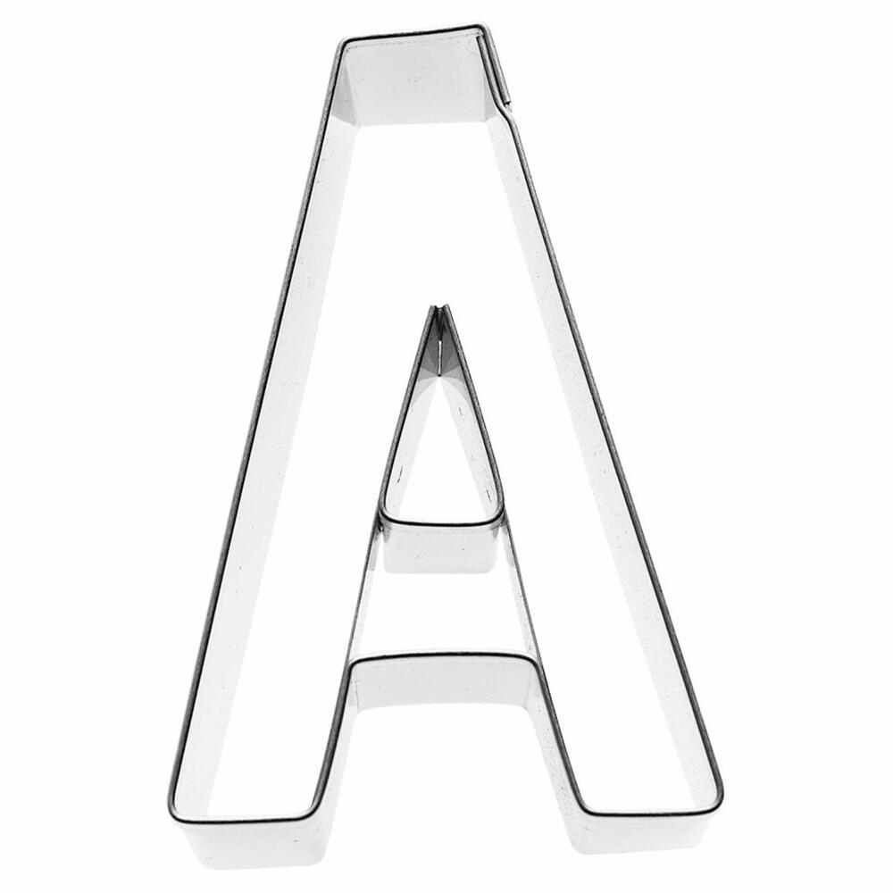 Birkmann Ausstechform Buchstabe A+, Ausstecher, Plätzchenform, Keks, Plätzchen, Edelstahl, 6 cm, 196292