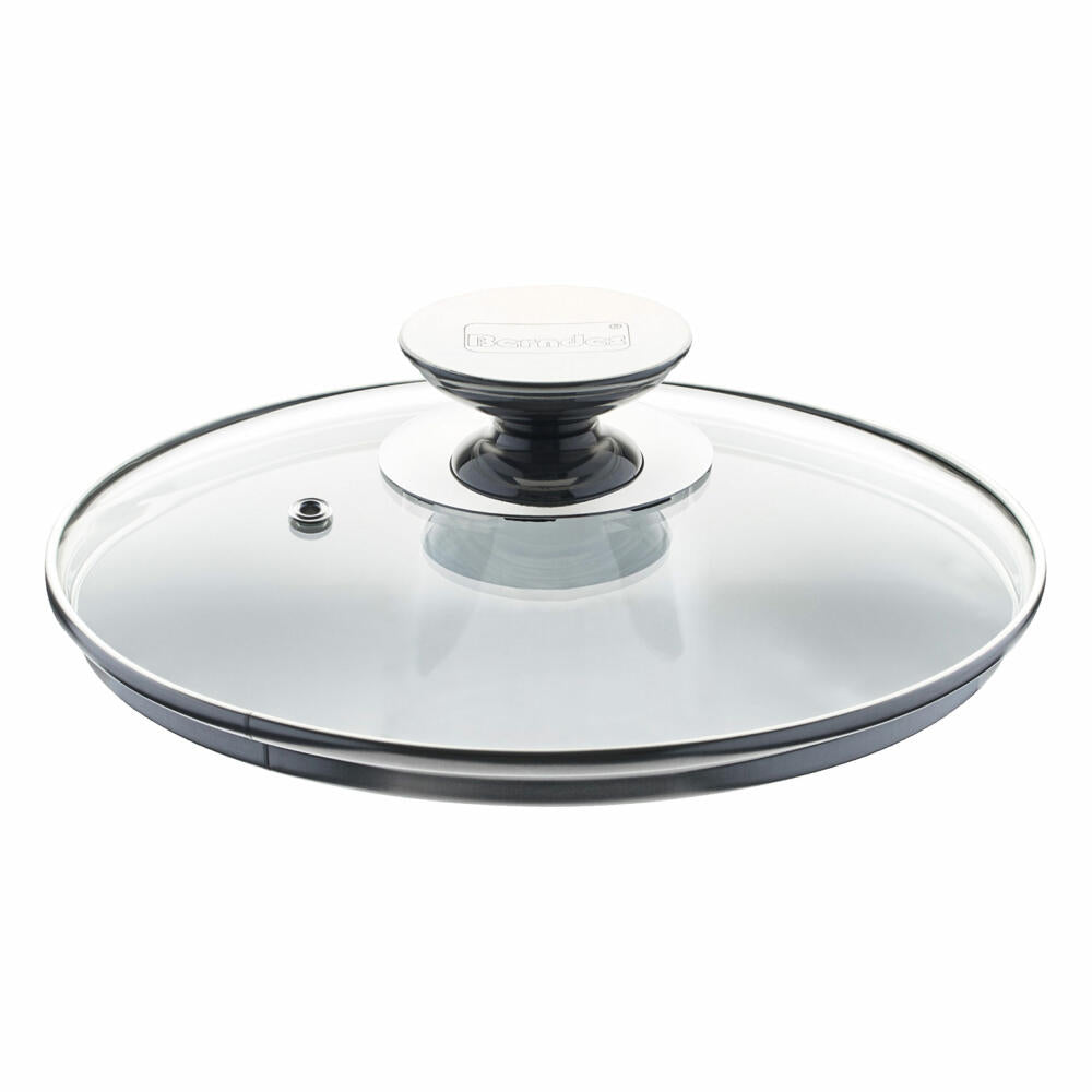Berndes special glass lid with stainless steel knob, safety glass, transparent, Ø 20 cm, 007020