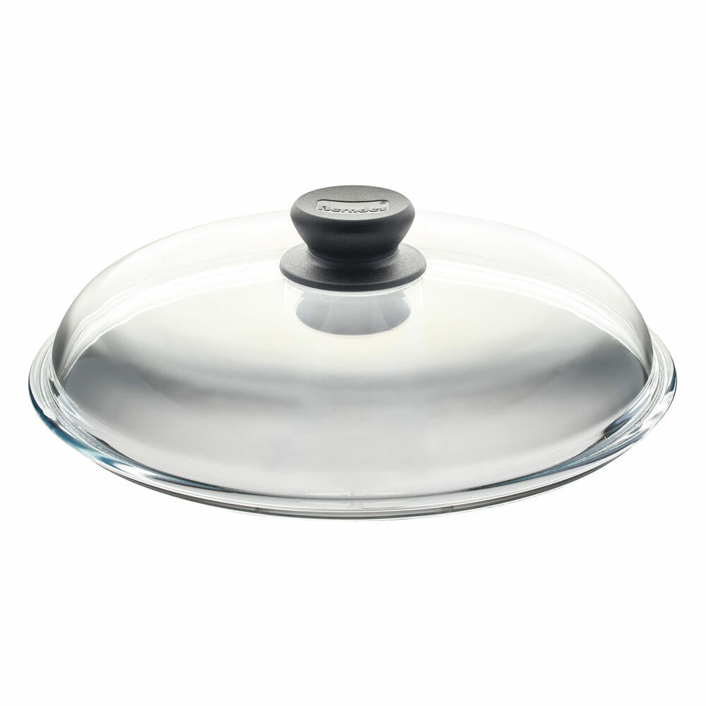 Berndes Gewölbter Glasdeckel mit Kunststoffknauf, Glas, Transparent, Ø 32 cm, 004432