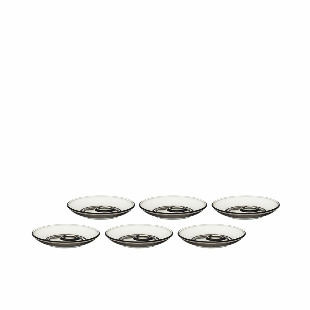Leonardo Senso Saucer, Small Saucer, Plate for Cup, Glass, Grey, Ø 11.5 cm, 49682