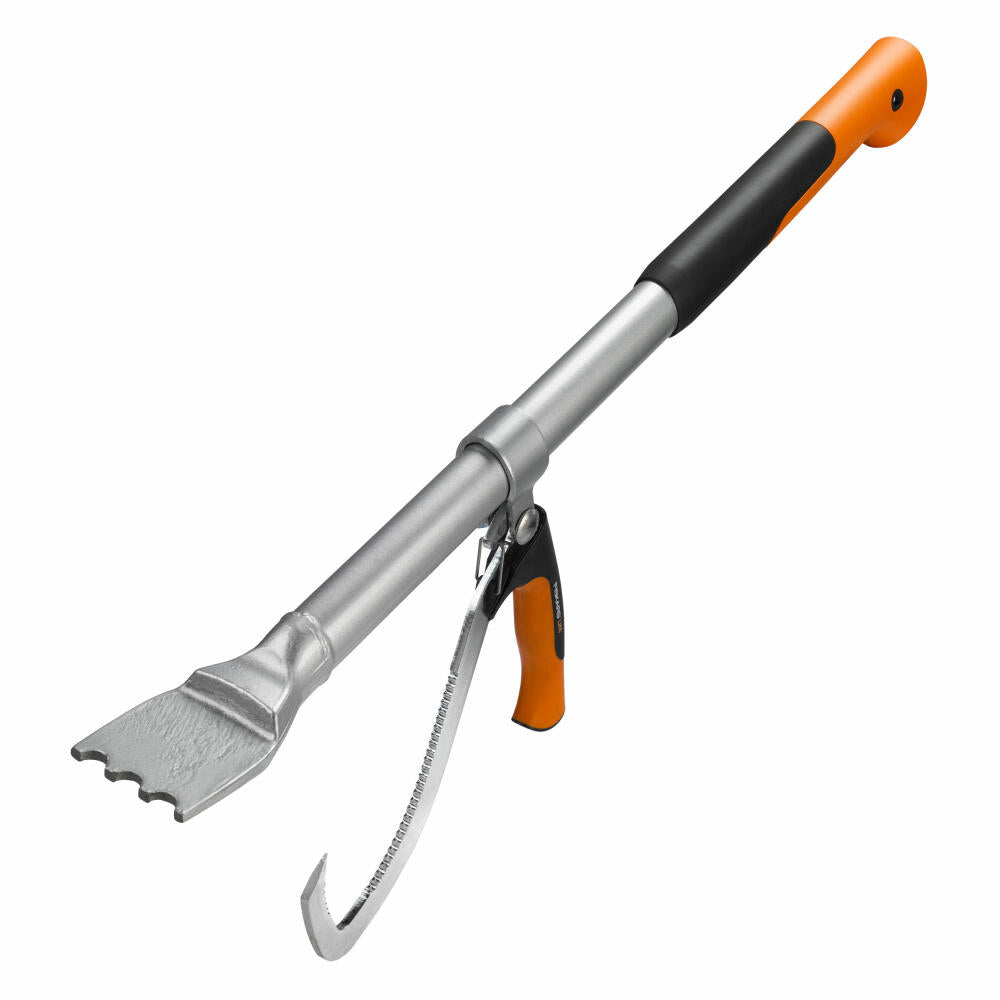 Fiskars WoodXpert felling lever with turning aid M, log lifter, felling aid, garden accessories, steel / plastic, black / orange / silver, 71 cm, 1015438