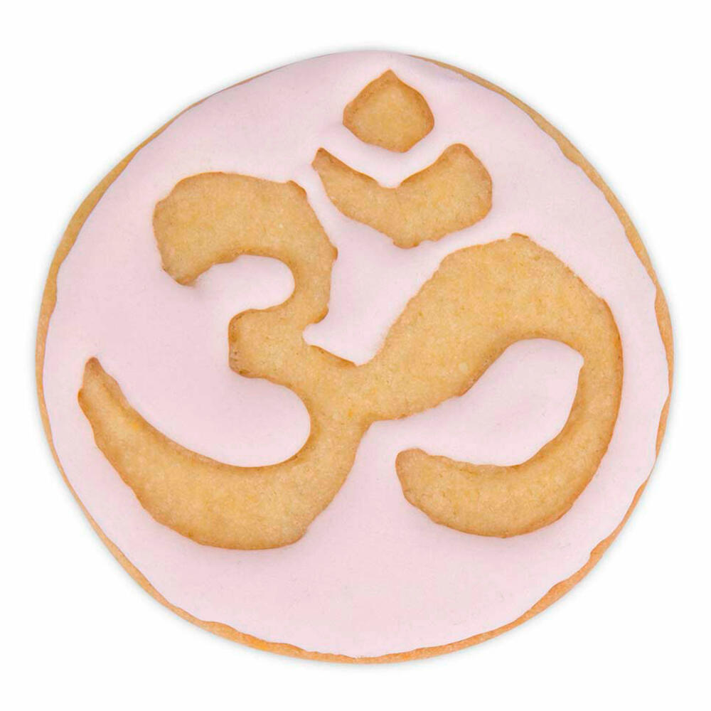 Städter Präge-Ausstecher Om, Ausstechform, Plätzchenform, Keks, Plätzchen, Edelstahl, Ø 6 cm, 106031