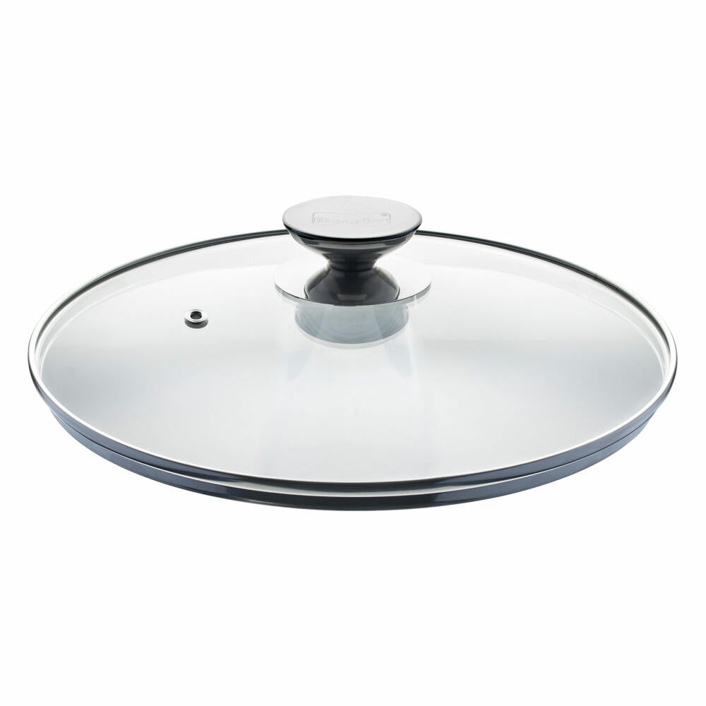 Berndes special glass lid with stainless steel knob, safety glass, transparent, Ø 28 cm, 007028