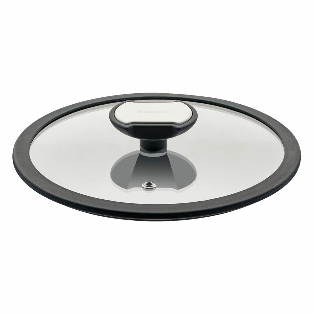 Berndes Balance glass lid with silicone ring, special glass, transparent / black, Ø 20 cm, 007820