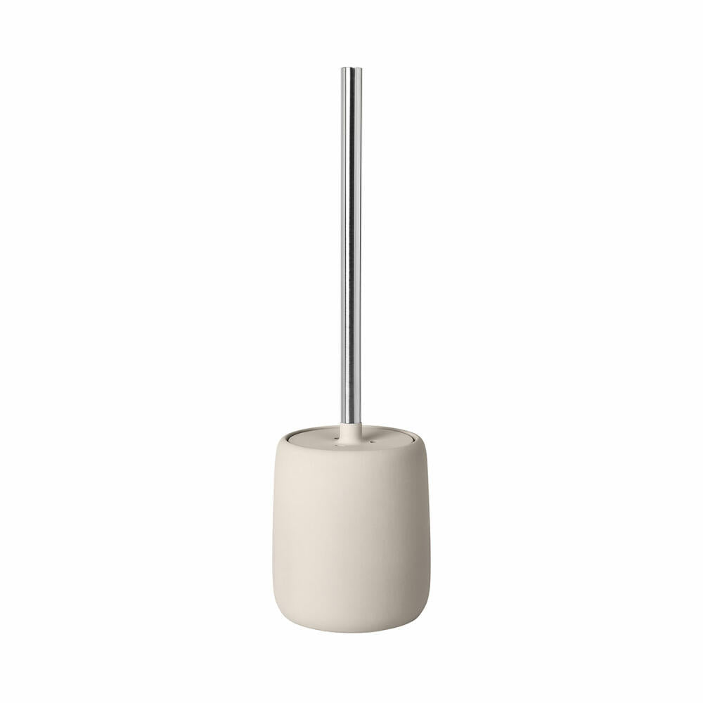 blomus SONO toilet brush, Moonbeam, ceramic, plastic, silicone, H 39 cm, Ø 11 cm, 69055