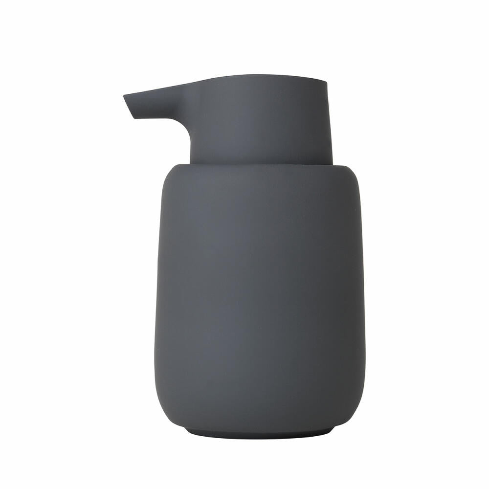 blomus SONO soap dispenser, magnet, ceramic, plastic, silicone, H 14 cm, D 9.5 cm, Ø 8.5, V 0.25 l, 69039