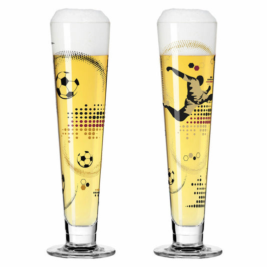 Ritzenhoff Bierglas Heldenfest F24, 2er Set, Christine Kordes, Biergläser, Kristallglas, 385 ml, 6271001