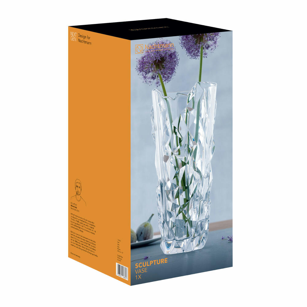 Nachtmann Sculpture vase, flower vase, table vase, glass vase, crystal glass, 33 cm, 101982