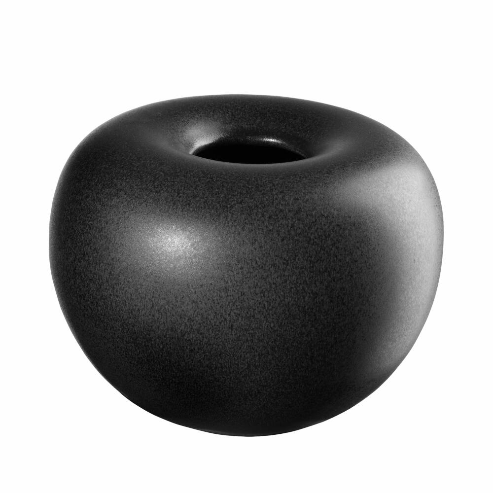 ASA Selection Vase Black Iron, decorative vase, flower vase, stoneware, matt black, 12 cm, 60001174
