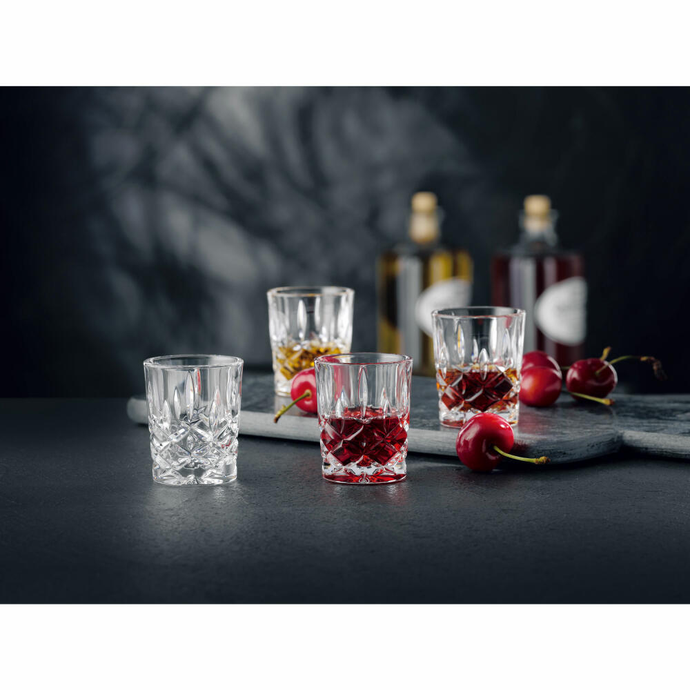 Nachtmann Noblesse Stamper, 4er Set, Spirituosenglas, Schnapsglas, Digestifglas, Kristallglas, 55 ml, 100694