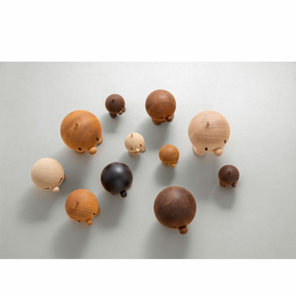 Hoptimist decorative figure Bumble M Oak, wobbling figure, oak wood, brown, 10.8 cm, 27163