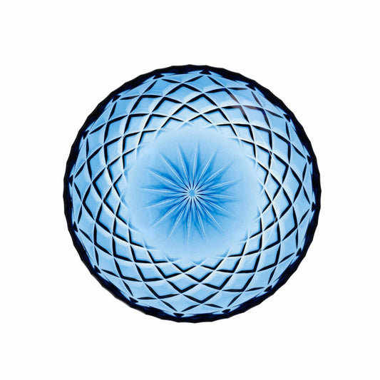 Lyngby Glas Teller Sorrento 4er Set, Dessertteller, Glas, Blau, 16 cm, 27796