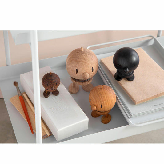 Hoptimist decorative figure Bumble M Oak, wobbling figure, oak wood, brown, 10.8 cm, 27163