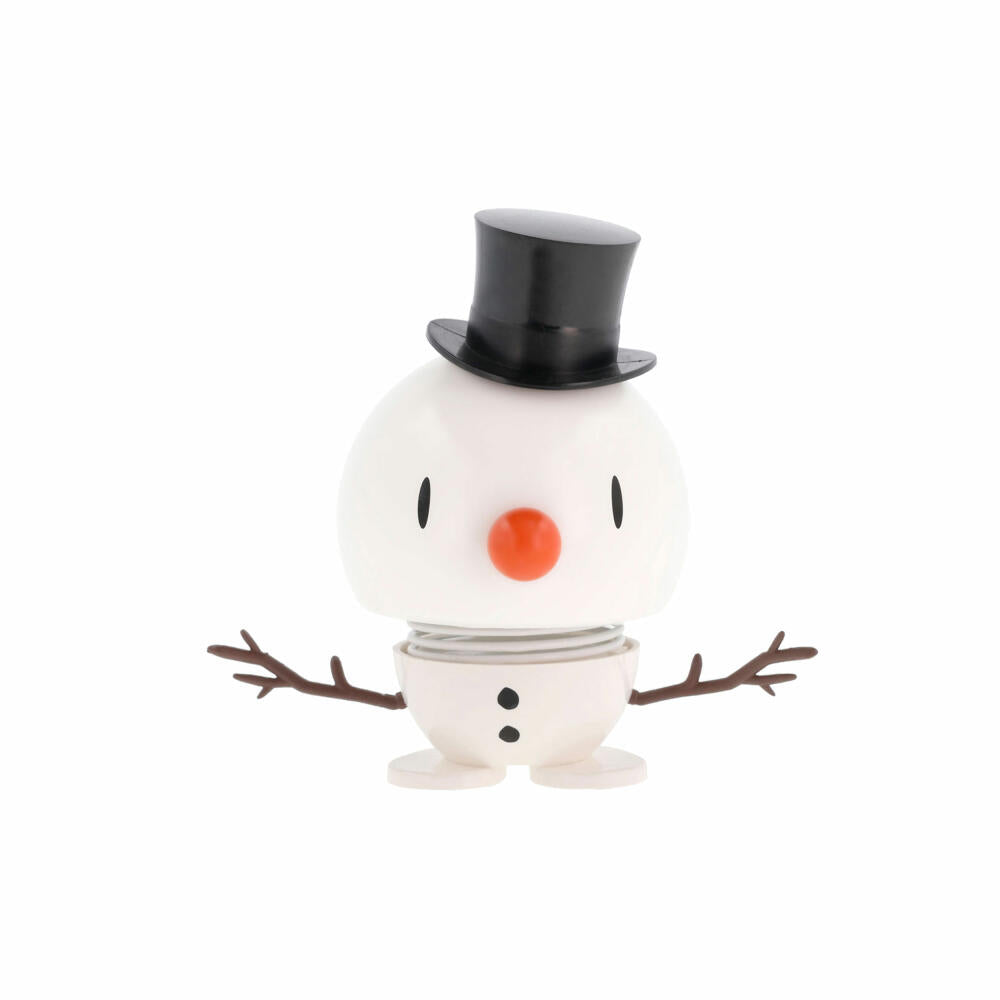 Hoptimist Dekofigur Snowman M White, Schneemann, Kunststoff, Weiß, 10.8 cm, 27158