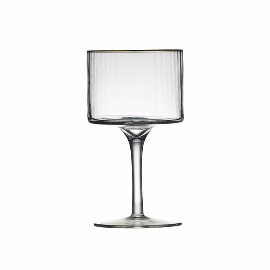 Lyngby Glas Gin & Tonic-Stielglas Palermo Gold 4er Set, Glas mit Goldkante, Klar, 320 ml, 23714