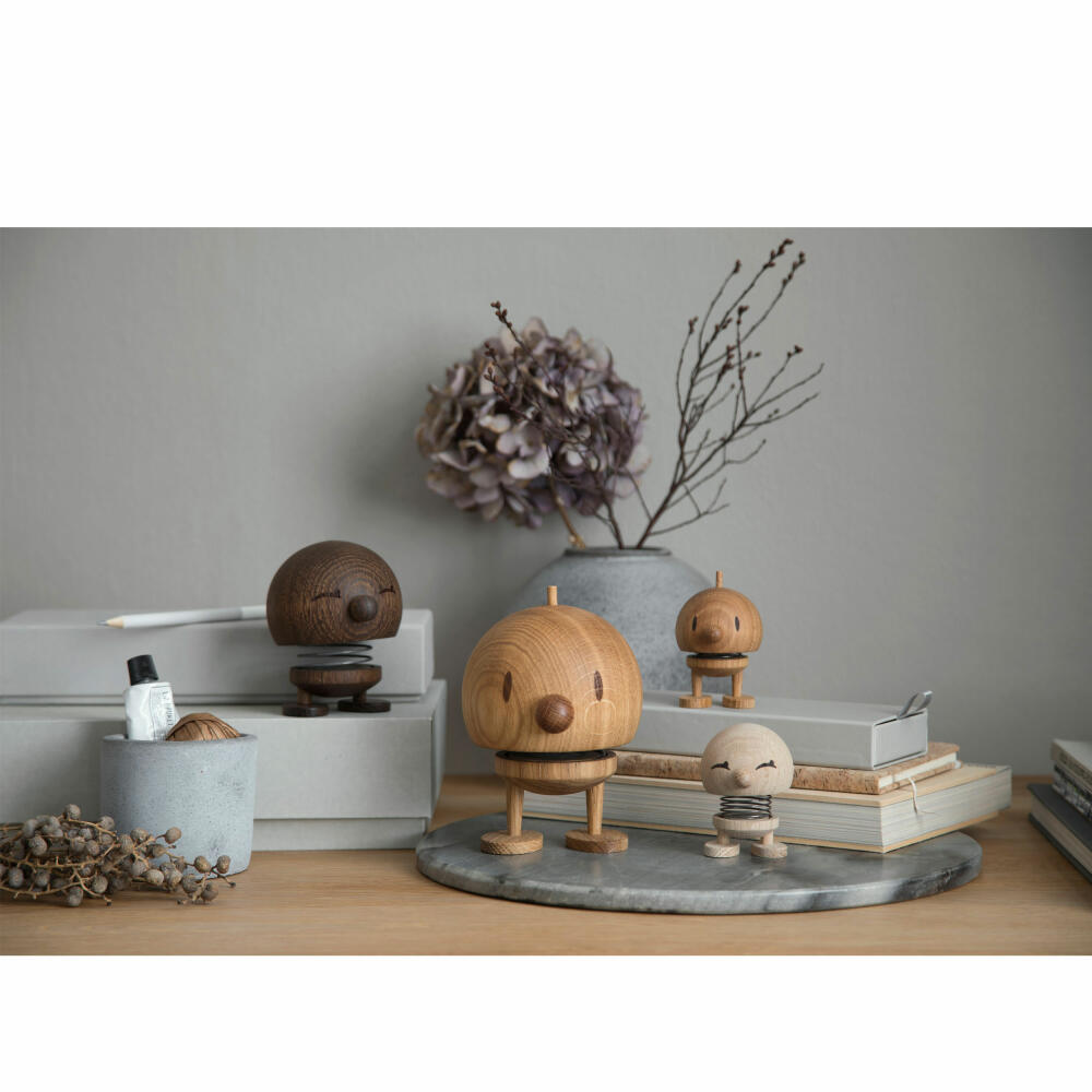 Hoptimist decorative figure Bimble S Raw Oak, wobbling figure, oak wood, light brown, 6.8 cm, 27549