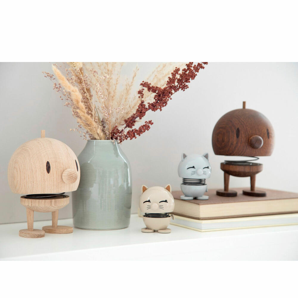 Hoptimist decorative figure Bumble L Smoked Oak, wobbling figure, oak wood, dark brown, 15 cm, 27560