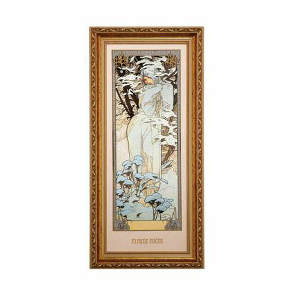 Goebel Winter 1900 - Wandbild Artis Orbis Alphonse Mucha Bunt Steingut 66508591