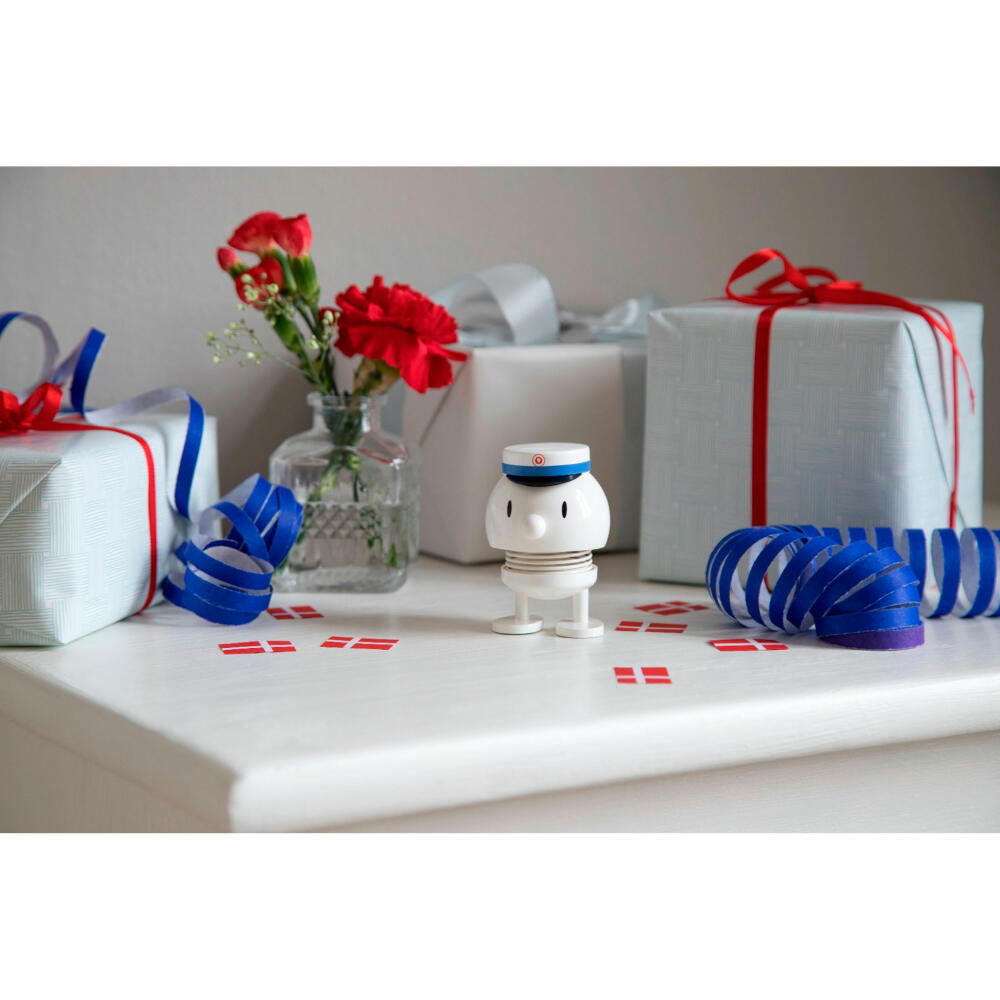 Hoptimist Small Bumble Student, Wackelfigur, Wackel Figur, Dekoidee, Dekoration, Kunststoff, Weiß, 26146