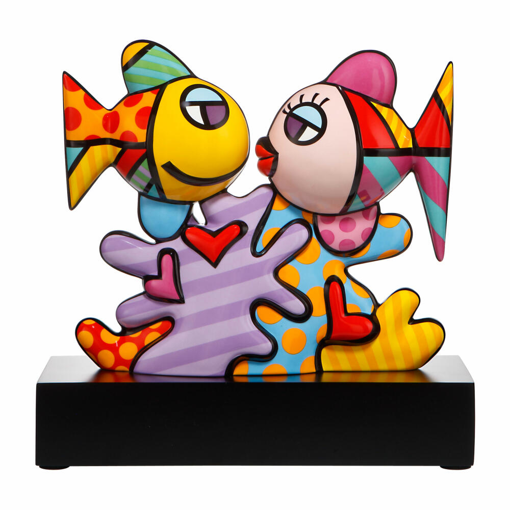 Goebel Figurine Romero Britto - Ocean Love, Pop Art, Decorative Figure, Fish, Porcelain, Colorful, 31 cm, 66452751