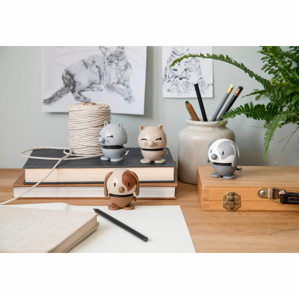 Hoptimist Small Cat, Wackelfigur, Wackel Figur, Dekoidee, Dekoration, Kunststoff, Latte, H 7 cm, 26130