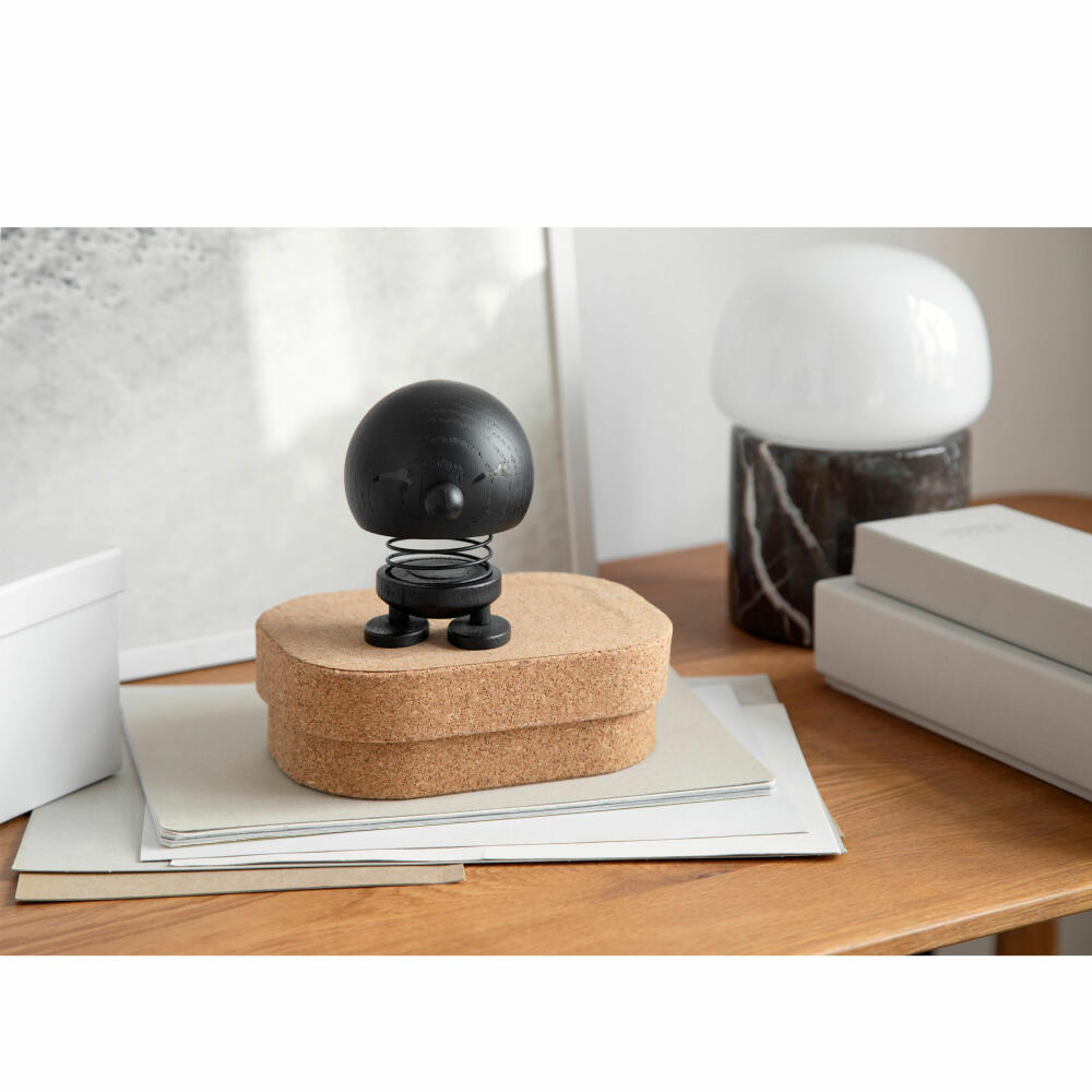 Hoptimist decorative figure Bimble M Black Stained Oak, wobbling figure, oak wood, black, 9.5 cm, 26987