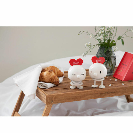 Hoptimist decorative figure Love Bimble M White, wobbling figure with heart, plastic, white, 12 cm, 27891