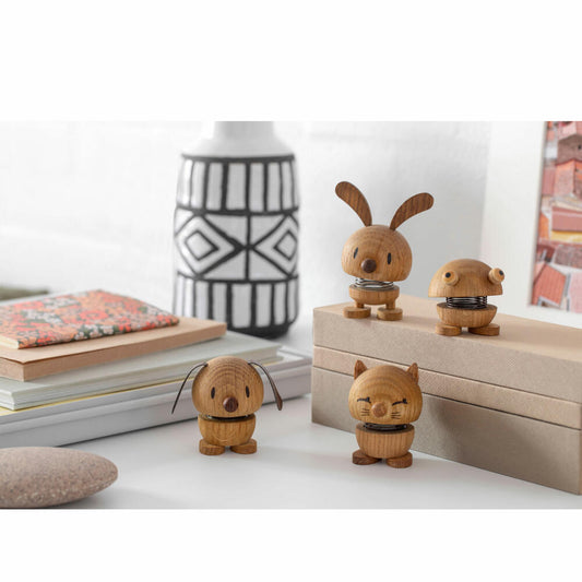 Hoptimist Dekofigur Cat Oak, Katze, Wackelfigur, Eichenholz, 6.3 cm, 28746