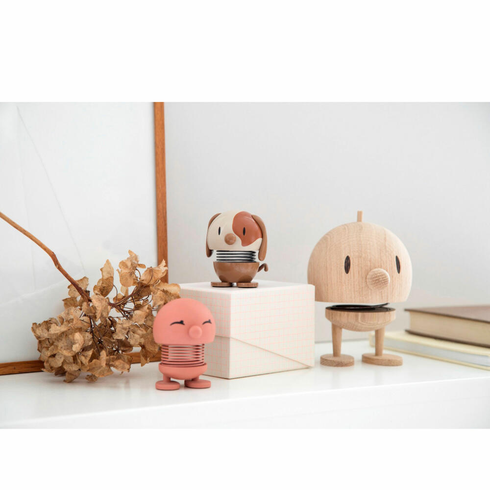 Hoptimist decorative figure Bumble L Raw Oak, wobbling figure, oak wood, light brown, 15 cm, 27554
