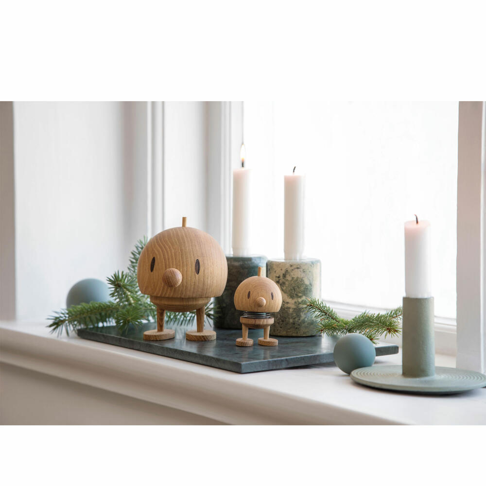 Hoptimist decorative figure Bumble L Oak, wobbling figure, oak wood, brown, 15 cm, 27160