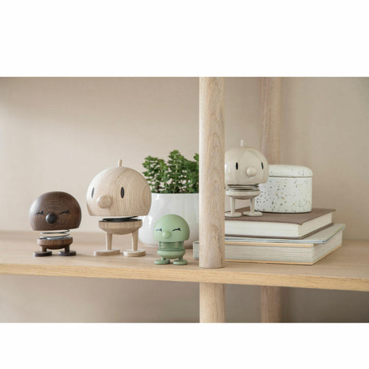 Hoptimist decorative figure Bimble M Smoked Oak, wobbling figure, oak wood, dark brown, 10.8 cm, 27557