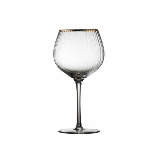 Lyngby Glas Gin & Tonic-Glas Palermo Gold 4er Set, Glas mit Goldkante, Klar, 650 ml, 12061