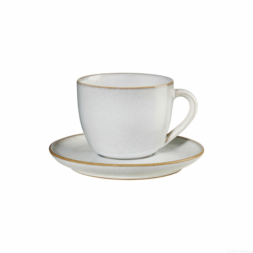 ASA Selection saisons Cappuccinotasse mit Unterer Sand, Kaffeetasse, Cappuccino Tasse, Kaffee, Steinzeug, Nude, 230 ml, 27130107
